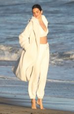 KENDALL JENNER on the Set of Alo Yoga Photoshoot in Malibu 10/13/2021