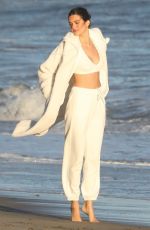 KENDALL JENNER on the Set of Alo Yoga Photoshoot in Malibu 10/13/2021