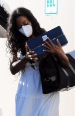 KENYA MOORE Arrives at Dancing With the Stars Rehearsal in Los Angeles 10/10/2021