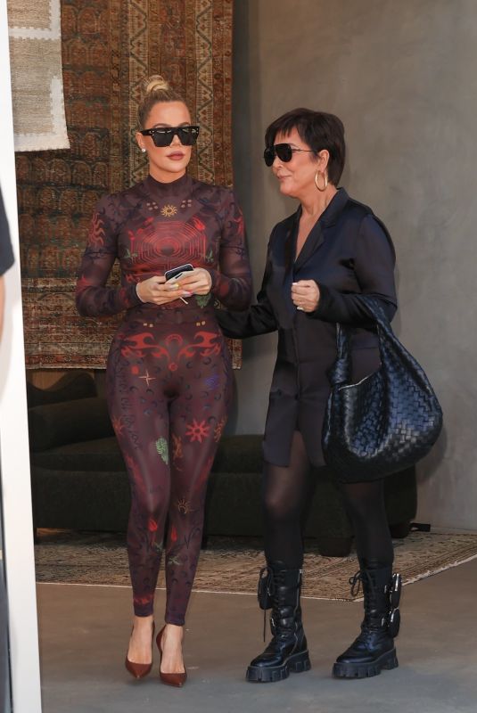 KHLOE KARDASHIAN and KRIS JENNER Out in Los Angeles 09/30/2021
