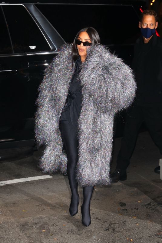KIM KARDASHIAN Arrives for Dinner at Lattanzi Cucina Italiana in New York 10/05/2021