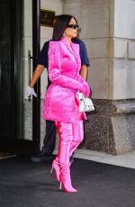 KIM KARDASHIAN Leaves Ritz Carlton Hotel for Saturday Night Live Rehearsals in New York 10/07/2021