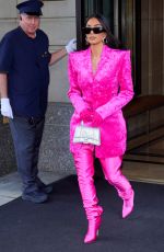 KIM KARDASHIAN Leaves Ritz Carlton Hotel for Saturday Night Live Rehearsals in New York 10/07/2021