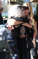 KIM ZOLCIAK and BRIELLE BIERMANN at Il Pastaio in West Hollywood 10/19/2021