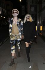 KIMERLY WYATT Arrives at Halloween Party at Park Row in London 10/29/2021