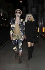 KIMERLY WYATT Arrives at Halloween Party at Park Row in London 10/29/2021