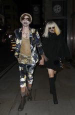 KIMERLY WYATT Arrives at Halloween Party at Park Row in London 10/29/2021