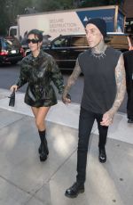 KOURTNEY KARDASHIAN and Travis Barker Arrives at Their Hotel in New York 10/14/2021