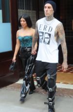 KOURTNEY KARDASHIAN and Travis Barker Heading to NBC Studios in New York 10/16/2021