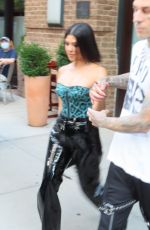 KOURTNEY KARDASHIAN and Travis Barker Heading to NBC Studios in New York 10/16/2021