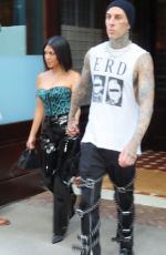 KOURTNEY KARDASHIAN and Travis Barker Heading to NBC Studios in New York 10/16/2021