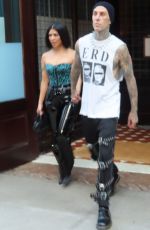 KOURTNEY KARDASHIAN and Travis Barker Heading to NBC Studios in New York 10/16/2021