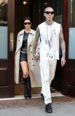 KOURTNEY KARDASHIAN and Travis Barker Leaves Greenwich Hotel in New York 10/15/2021