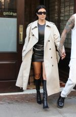 KOURTNEY KARDASHIAN and Travis Barker Leaves Greenwich Hotel in New York 10/15/2021