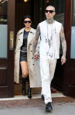 KOURTNEY KARDASHIAN and Travis Barker Leaves Greenwich Hotel in New York 10/15/2021