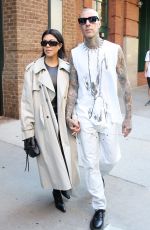 KOURTNEY KARDASHIAN and Travis Barker Leaves Greenwich Hotel in New York 10/15/2021