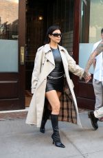 KOURTNEY KARDASHIAN and Travis Barker Leaves Greenwich Hotel in New York 10/15/2021