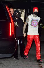 KOURTNEY KARDASHIAN and Travis Barker Night Out in New York 10/16/2021