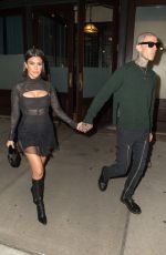 KOURTNEY KARDASHIAN and Travis Barker Out for Dinner in New York 10/14/2021
