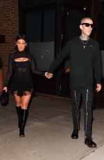KOURTNEY KARDASHIAN and Travis Barker Out for Dinner in New York 10/14/2021