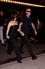 KOURTNEY KARDASHIAN and Travis Barker Out for Dinner in New York 10/15/2021