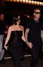 KOURTNEY KARDASHIAN and Travis Barker Out for Dinner in New York 10/15/2021