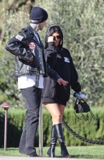 KOURTNEY KARDASHIAN and Travis Barker Out in Montecito 10/18/2021