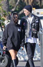 KOURTNEY KARDASHIAN and Travis Barker Out in Montecito 10/18/2021