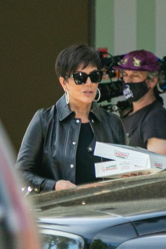 KRIS JENNER at a Studio to plan for Kim