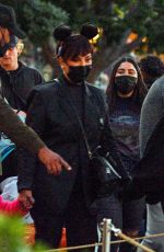 KYLIE and KIRS JENNER at Disneyland in Los Angeles 10/18/2021