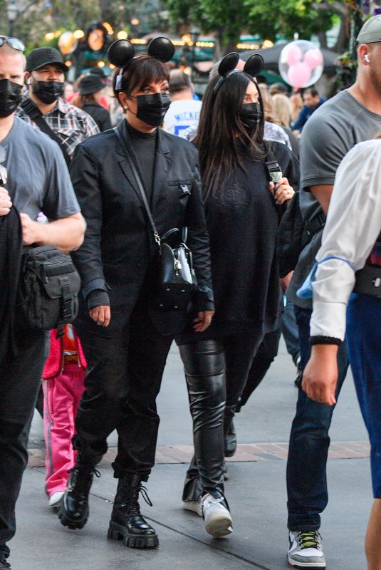 KYLIE and KIRS JENNER at Disneyland in Los Angeles 10/18/2021