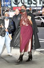 LASHANA LYNCH Arrives at ABC Studios to Promotes James Bond: No Time To Die in New York 10/06/2021
