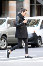 LEA MICHELE Out and About in New York 10/22/2021