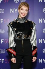 LEA SEYDOUX at The French Dispatch Premiere at 59th New York Film Festival 10/02/2021