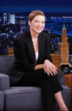 LEA SEYDOUX at Tonight Show Starring Jimmy Fallon 10/01/2021