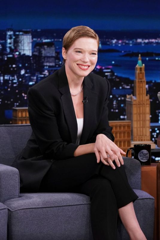 LEA SEYDOUX at Tonight Show Starring Jimmy Fallon 10/01/2021