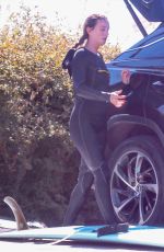 LEIGHTON MEESTER at a Surf Session in Malibu 10/20/2021