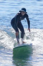 LEIGHTON MEESTER at a Surf Session in Malibu 10/20/2021