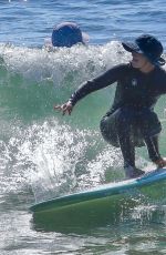 LEIGHTON MEESTER at a Surf Session in Malibu 10/20/2021