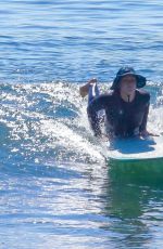 LEIGHTON MEESTER at a Surf Session in Malibu 10/20/2021