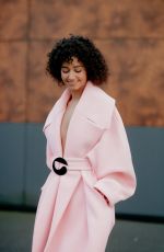 LENA MAHFOUF Arrives at Coperni Spring Summer 2022 Show in Paris 09/30/2021