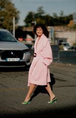 LENA MAHFOUF Arrives at Coperni Spring Summer 2022 Show in Paris 09/30/2021