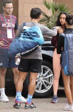 LEYLAH FERNANDEZ with Family in Indian Wells 10/07/2021