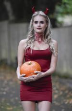 LILLY-SUE MCFADDEN Heading to a Halloween Party in Alderley Edge 10/28/2021