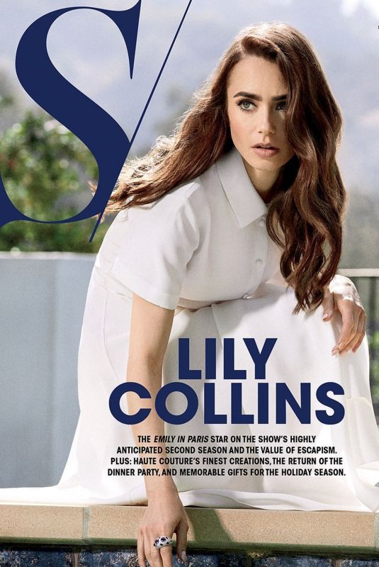 LILY COLLINS on the Cover of S Magazine, Winter 2022