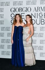 LILY JAMES at Giorgio Armani One Night Only Dubai Fashion Show Photocall at Armani Hotel Dubai 10/26/2021