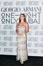 LILY JAMES at Giorgio Armani One Night Only Dubai Fashion Show Photocall at Armani Hotel Dubai 10/26/2021