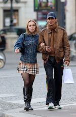 LILY-ROSE DEPP and Yassine Stein Out in Paris 10/11/2021