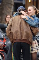 LILY-ROSE DEPP and Yassine Stein Out in Paris 10/11/2021