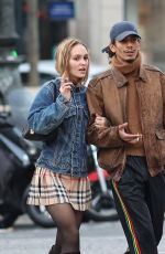 LILY-ROSE DEPP and Yassine Stein Out in Paris 10/11/2021